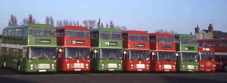 VRTSL3: Bristol C5118, Eastern Counties VR201, West Riding 790, Bristol C5117, Oxford 479, an LH for Bristol & another Oxford VR